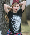 Sleep Terror Clothing Coffin Rat T-shirt | Black grunge goth t-shirt for women. Rat inside a distressed looking coffin