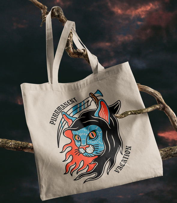 Purr-manent Vacation Cat Tote Bag